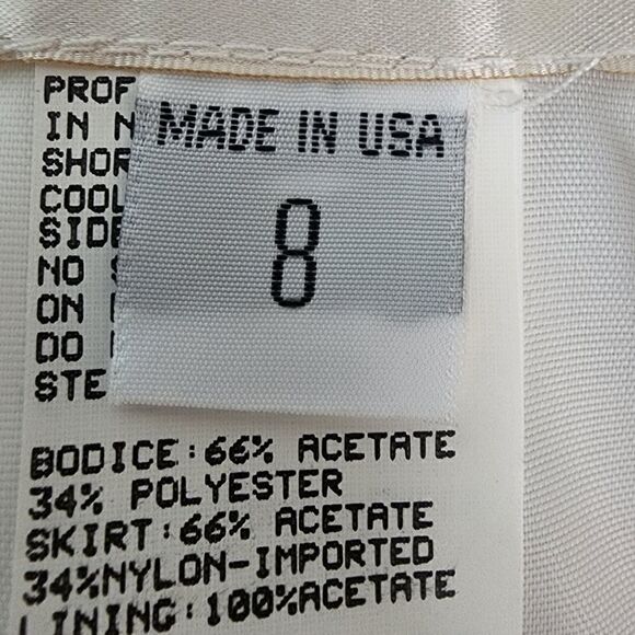 SCOTT MCCLINTOCK VINTAGE LONG EVENING DRESS SIZE 8 BLACK AND WHITE - Picture 11 of 12